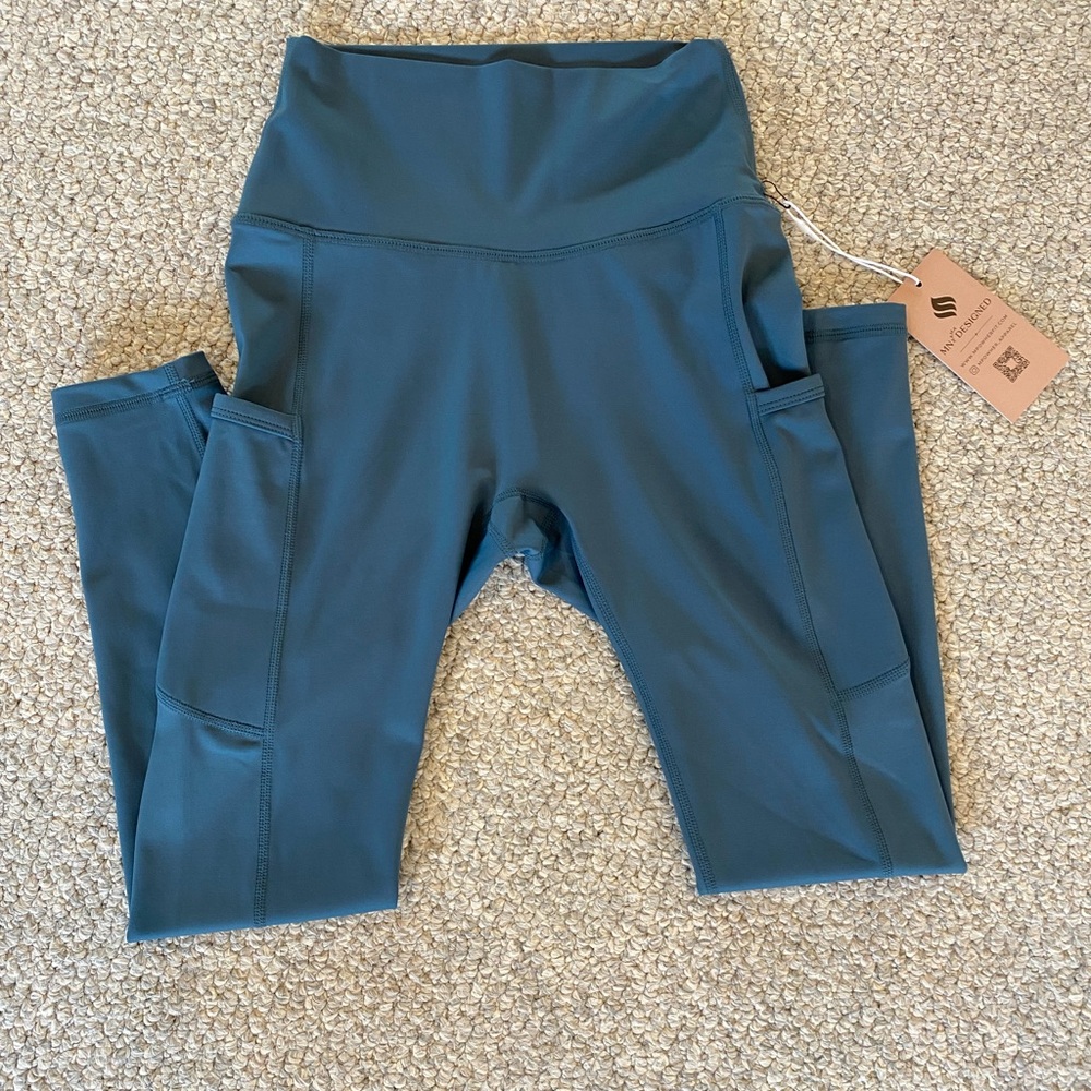 Mpowher apparel blue leggings brand new with tags